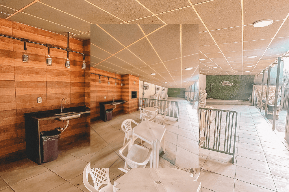 Espaço para eventos no Meier.